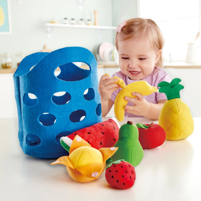 Kids Toys Kitchen Set - 8 pezzi di feltro cibo cesto