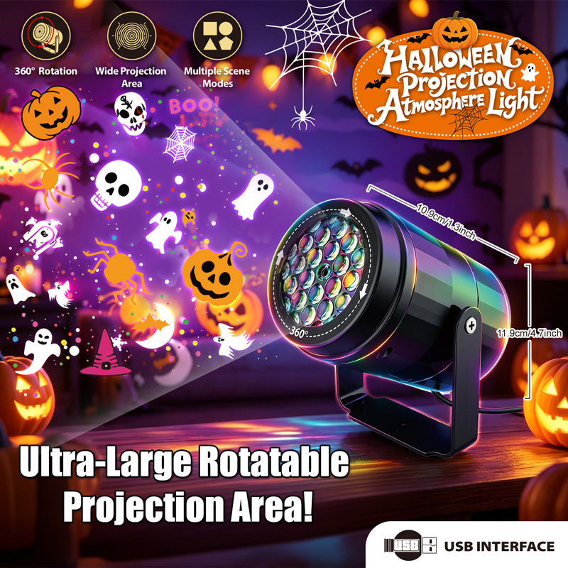 Kids Yard Toys - Proiettore LED per Halloween e Natale